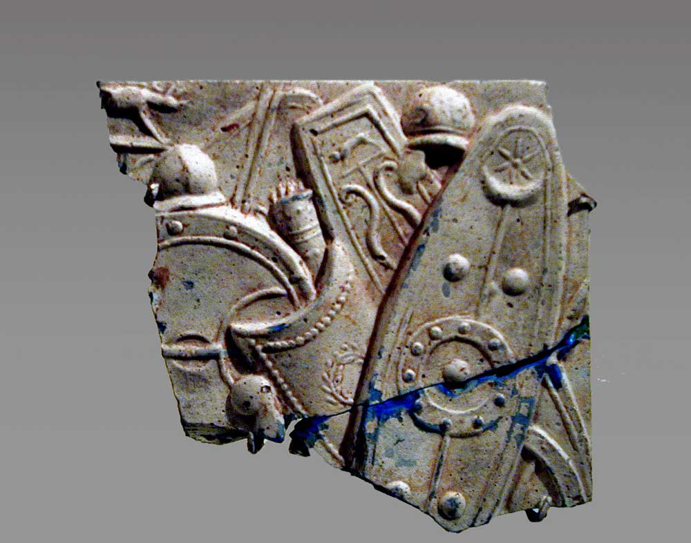 roman glass fragment arms
