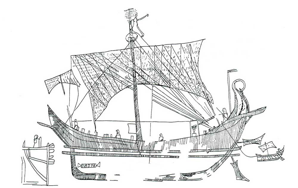 roman ship graffiti