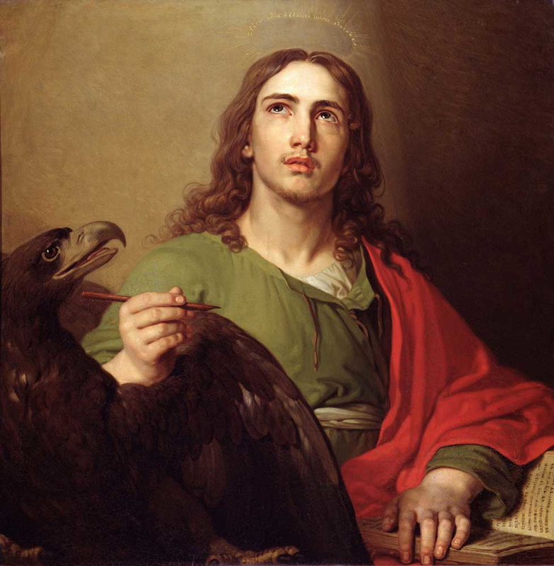 saint john the evangelist with eagle