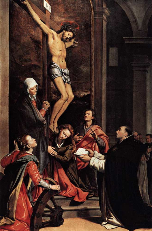 santi tito vision of thomas aquinas painting