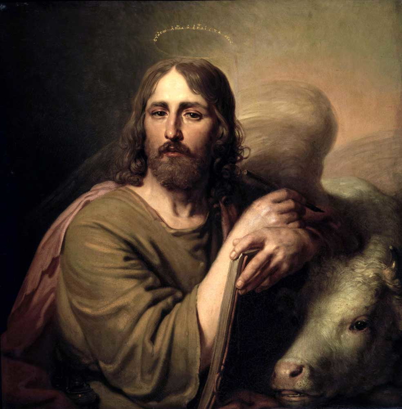 st luke with winged bull