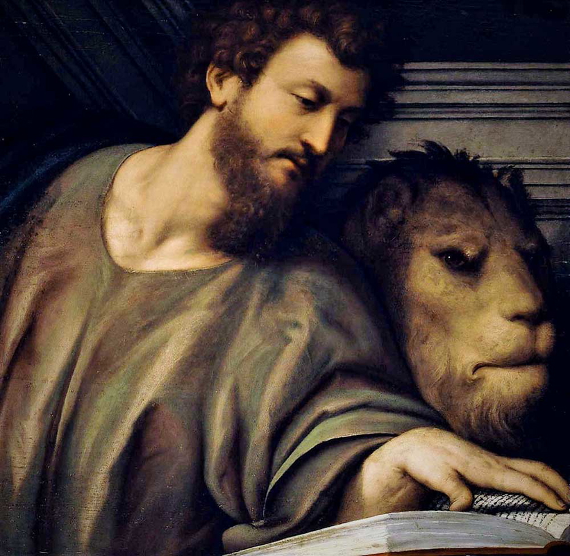st mark evangelist with lion