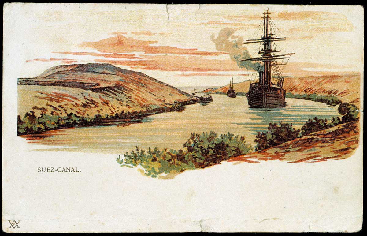 suez canal postcard