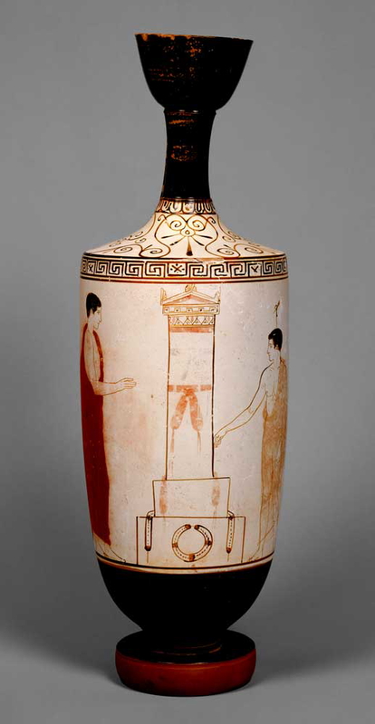 terracotta lekythos mourners ancient burial practices
