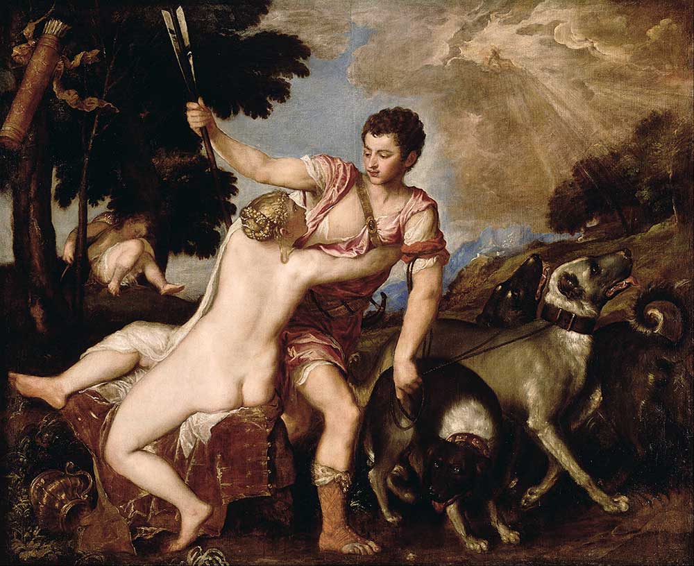 titian venus adonis