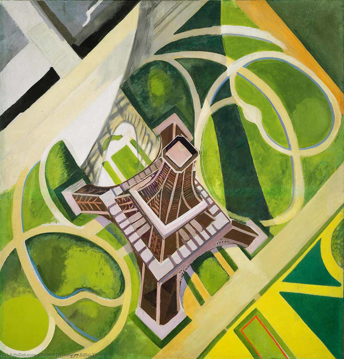 The Eiffel Tower and Gardens, Champ de Mars, by Robert Delaunay, 1920s