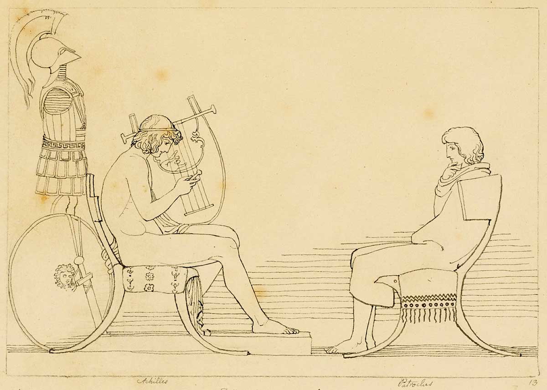 achilles and patroclus john flaxman drawing