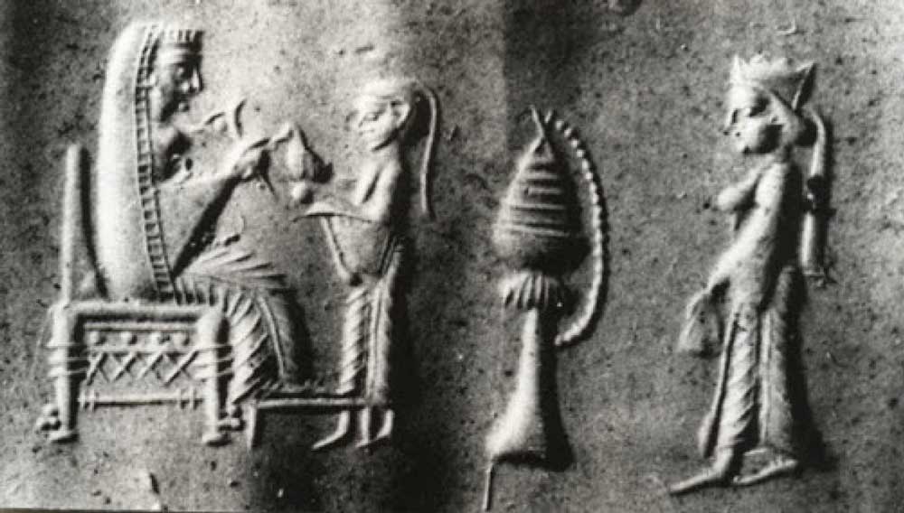 ancient persian queen cylinder seal