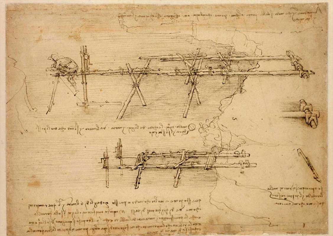 da vinci bridge sketch