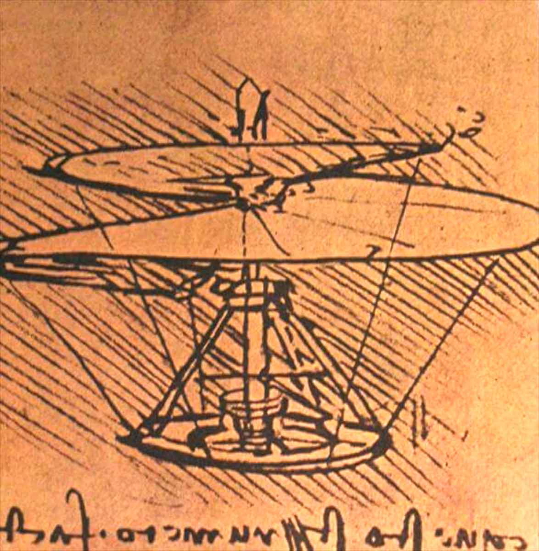 da vinci notebook helicopter