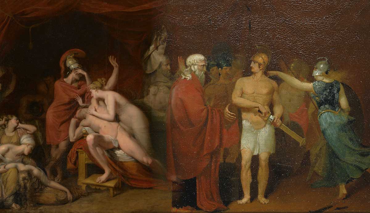 dawe achilles patroclos achilles agamemnon painting