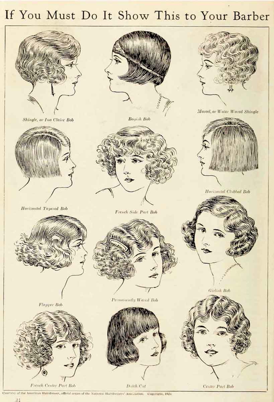 different bob hairstyle american hairdresser 1924 poster