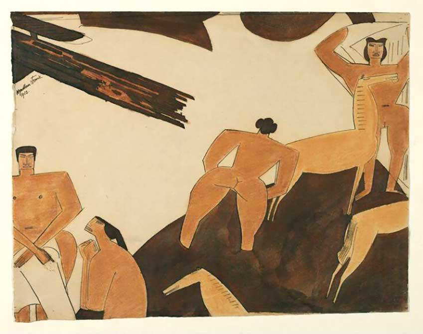 drop curtain design wyndham lewis