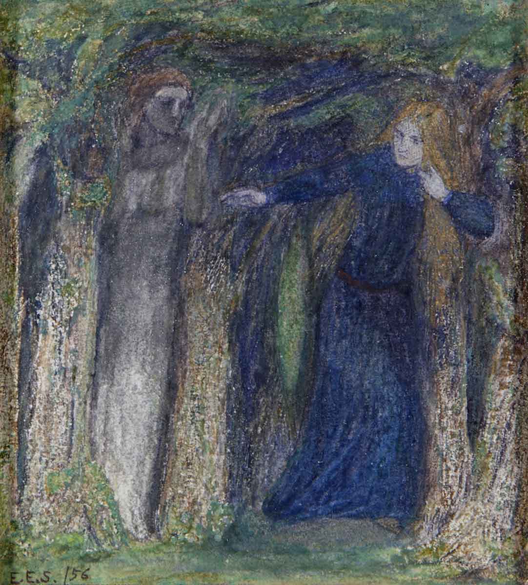 elizabeth siddal haunted wood pre raphaelite drawing