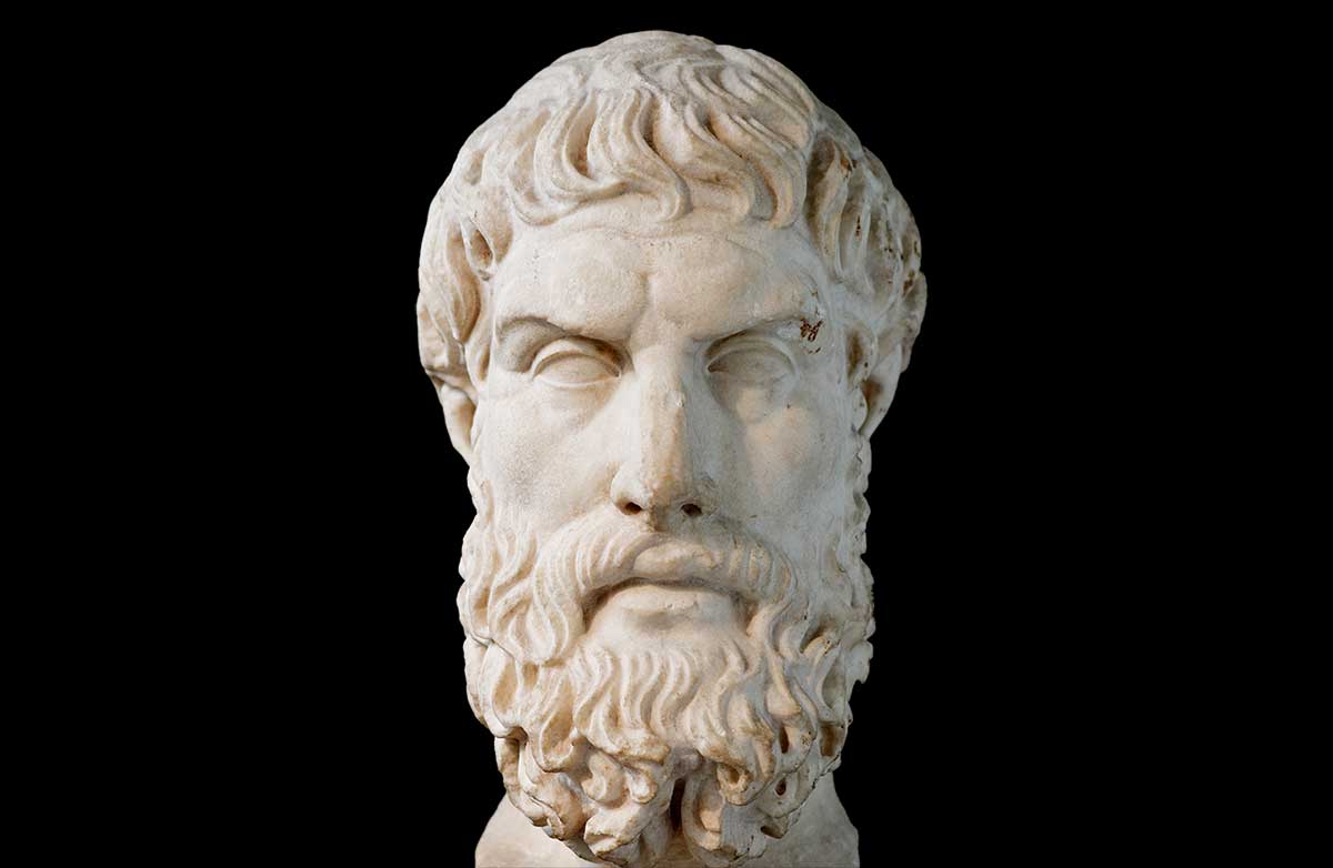 epicurus bust