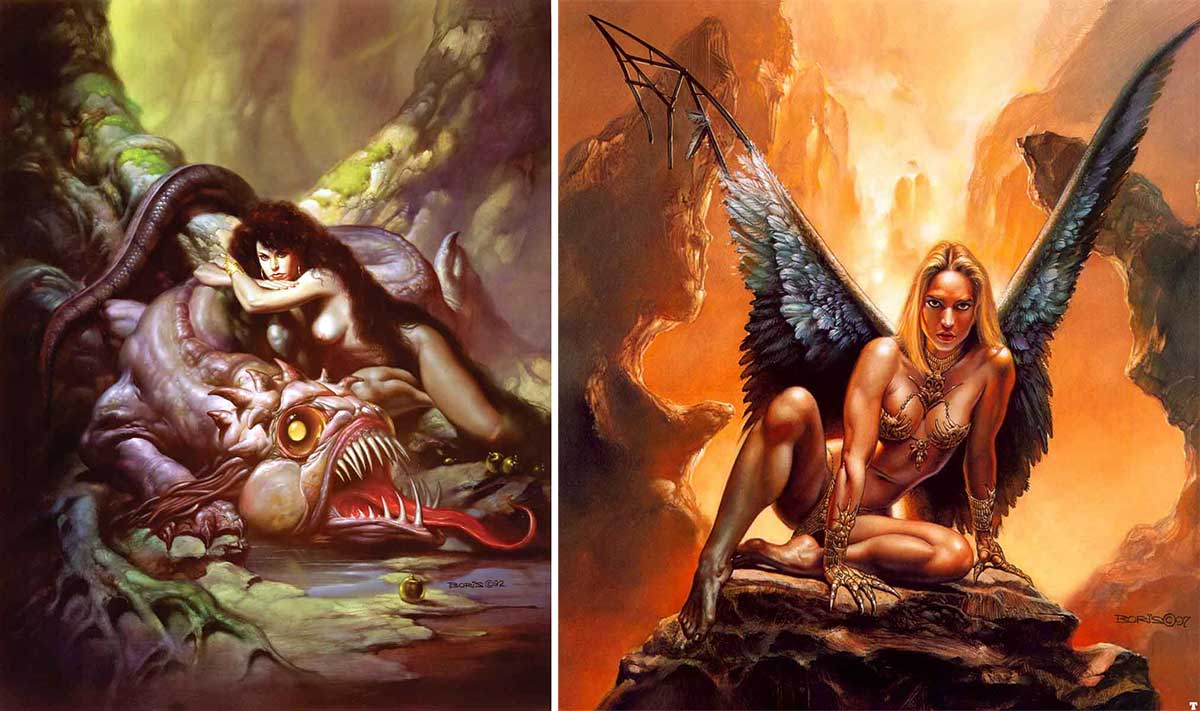 fantasy art by boris vallejo broken wing hesperides