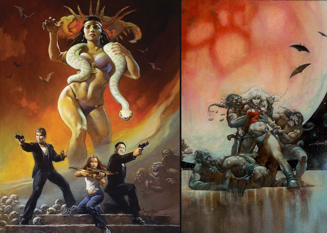 frank frazetta dusk till dawn pupl cover arthur suydam