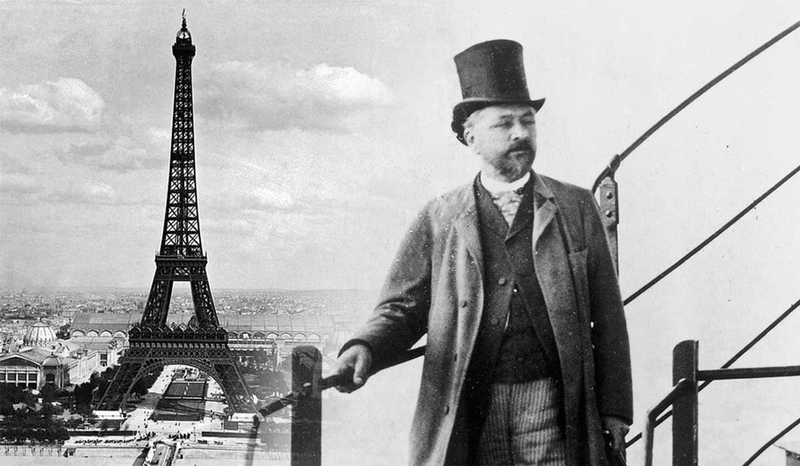 gustav eiffel by the eiffel tower