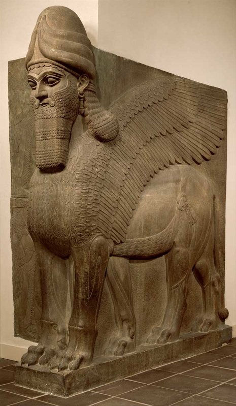 human headed winged lion