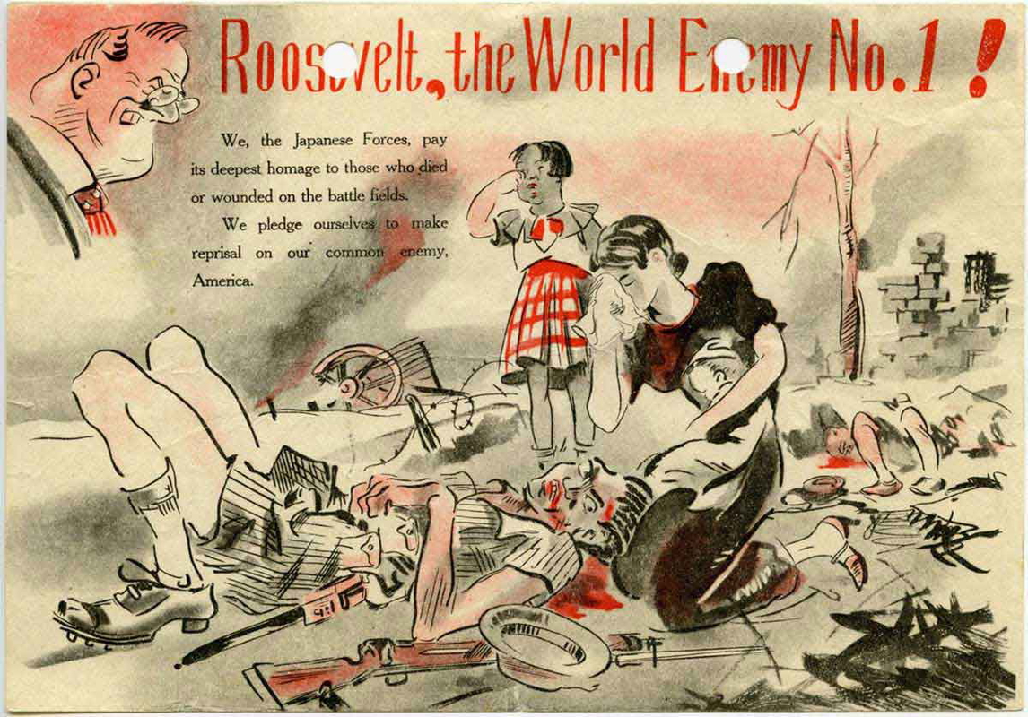 japanese propaganda roosevelt enemy filipino poster 1942