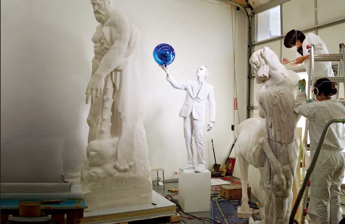 jeff koons gazing ball studio