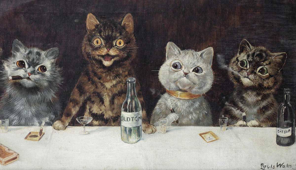 louis wain art of cats and ceramics