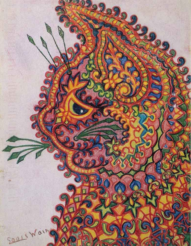 louis wain psychedelic cat