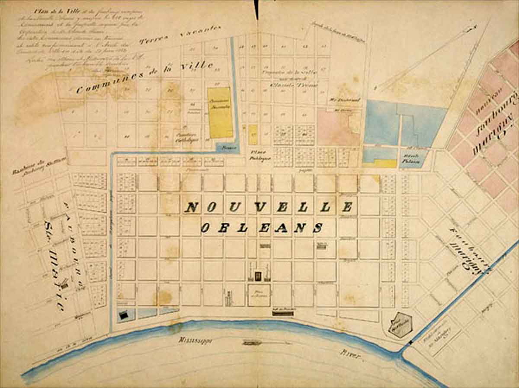 new orleans french quarter early map