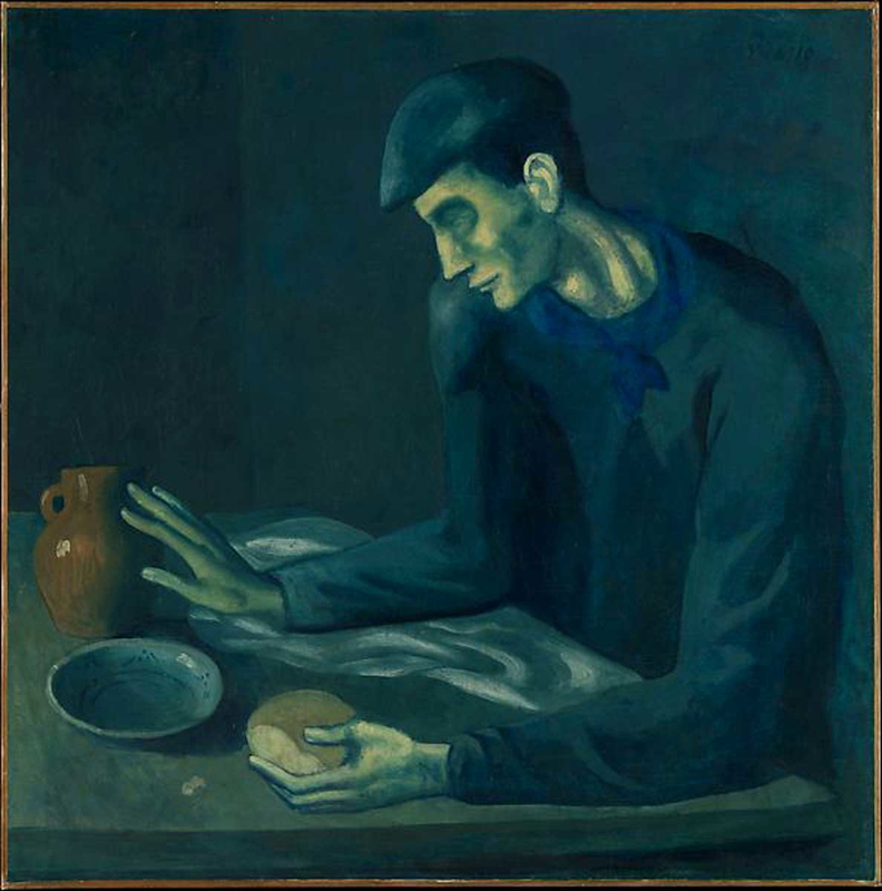 pablo picasso blind man meal painting