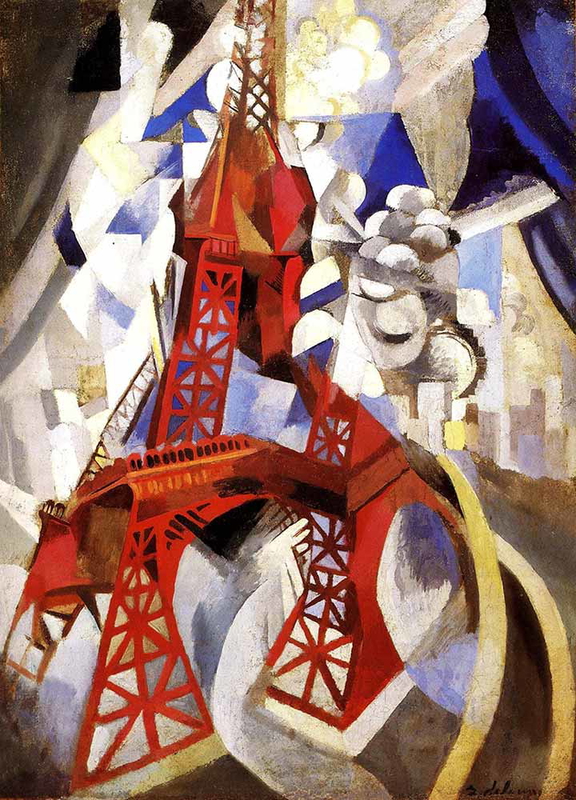 red eiffel tower painting guggenheim