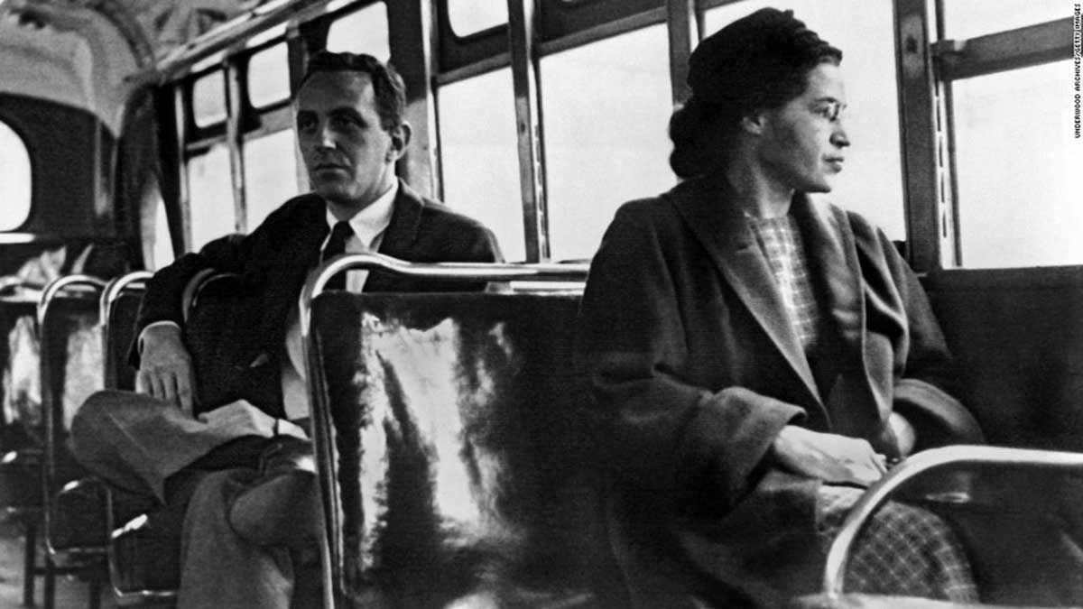 rosa parks bus ride Montgomery 1950s