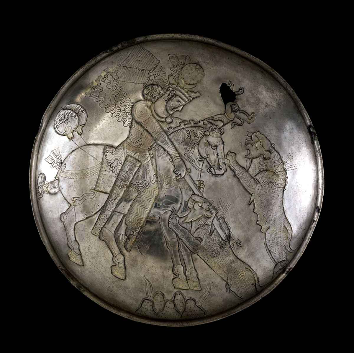 sassanid lion hunt plate