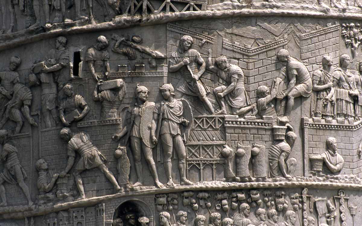 trajan's column bas relief