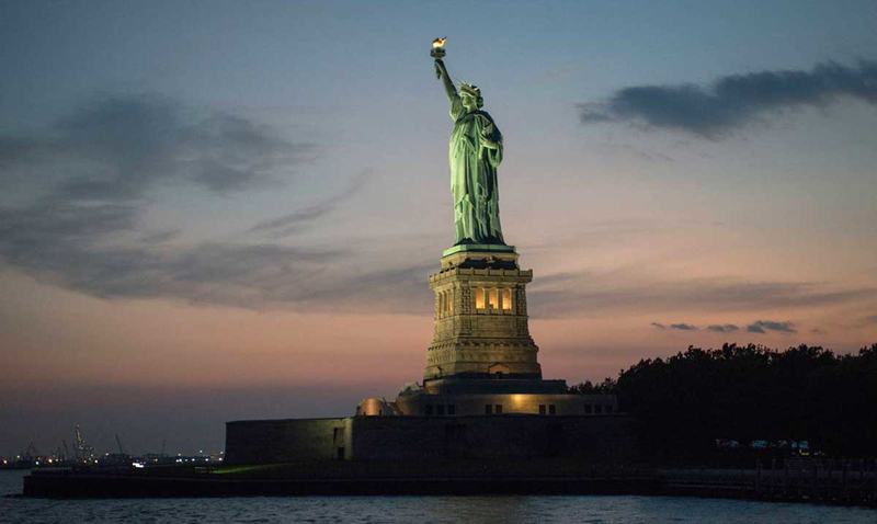 statue of liberty distance view