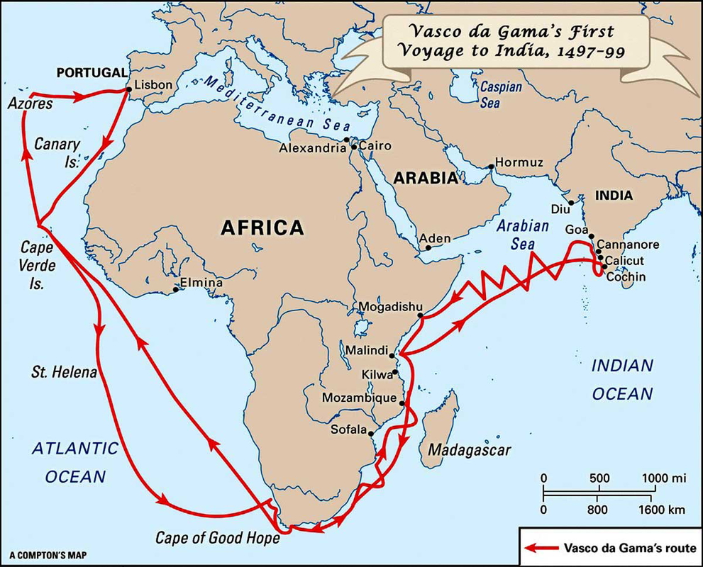 vasco da gama first voyage