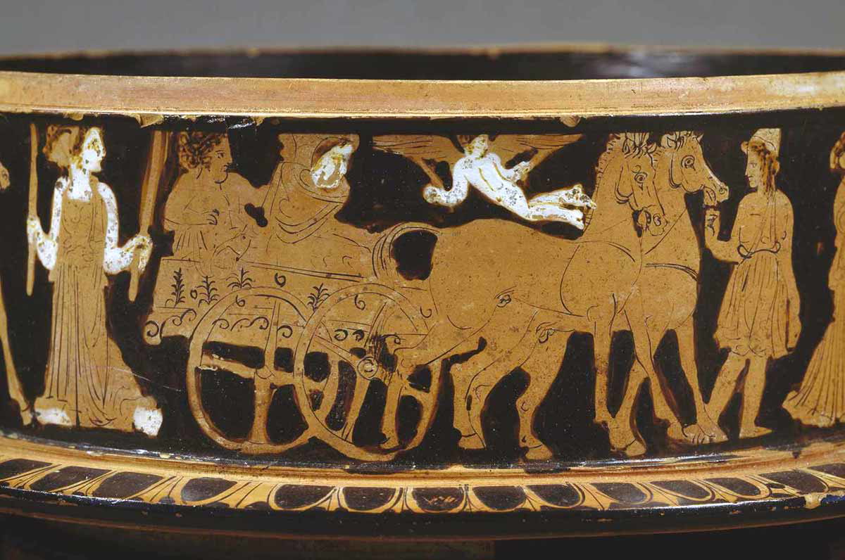 wedding wagon detail from ciborium