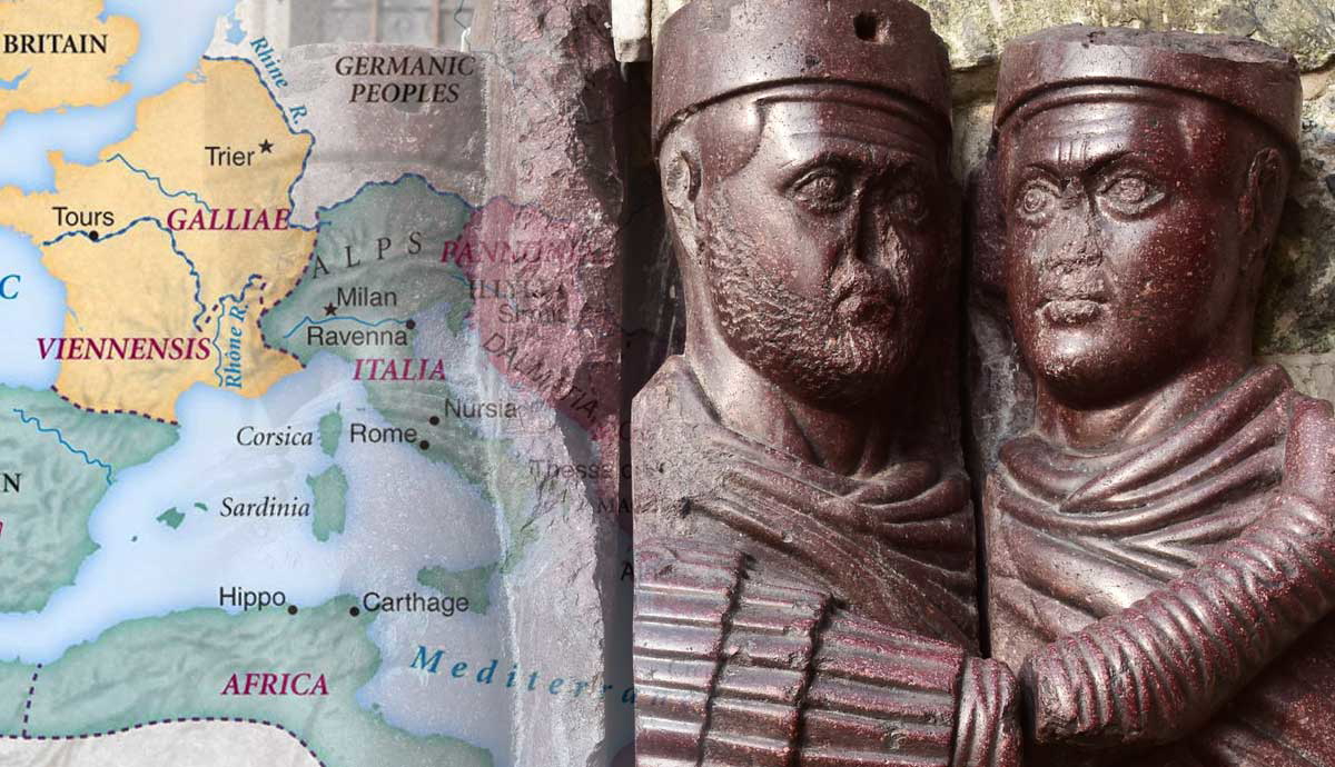 what was the tetrarchy map four tetrarchs