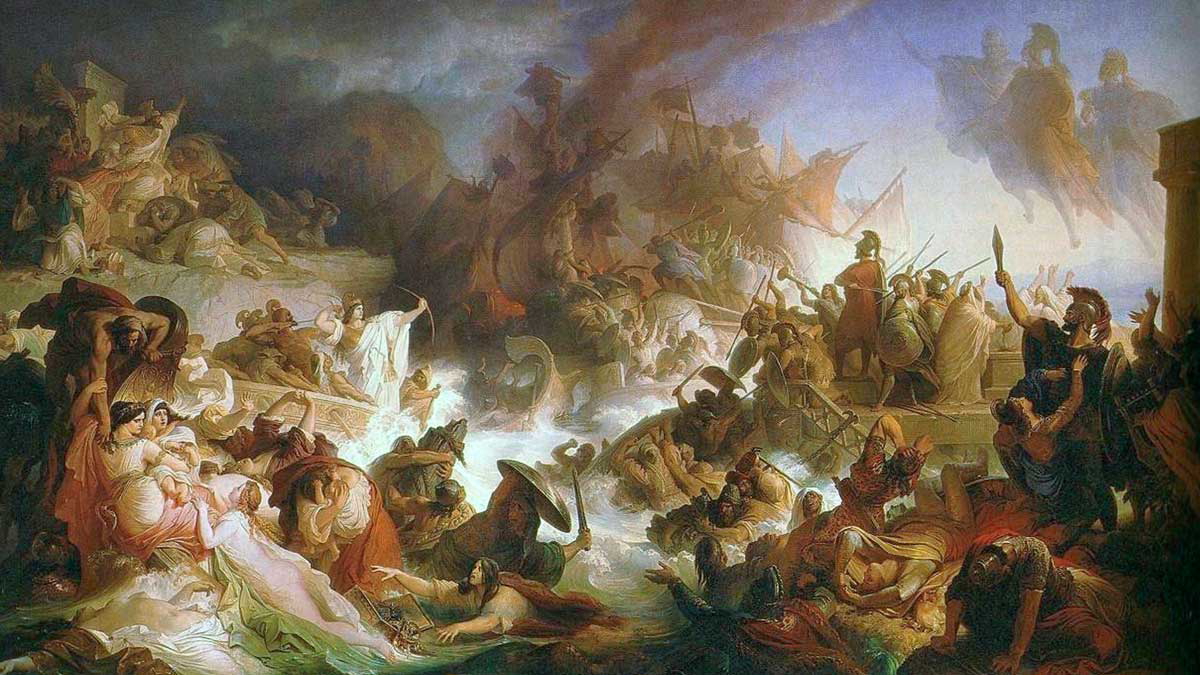 wilhelm von kaulbach battle salamis painting