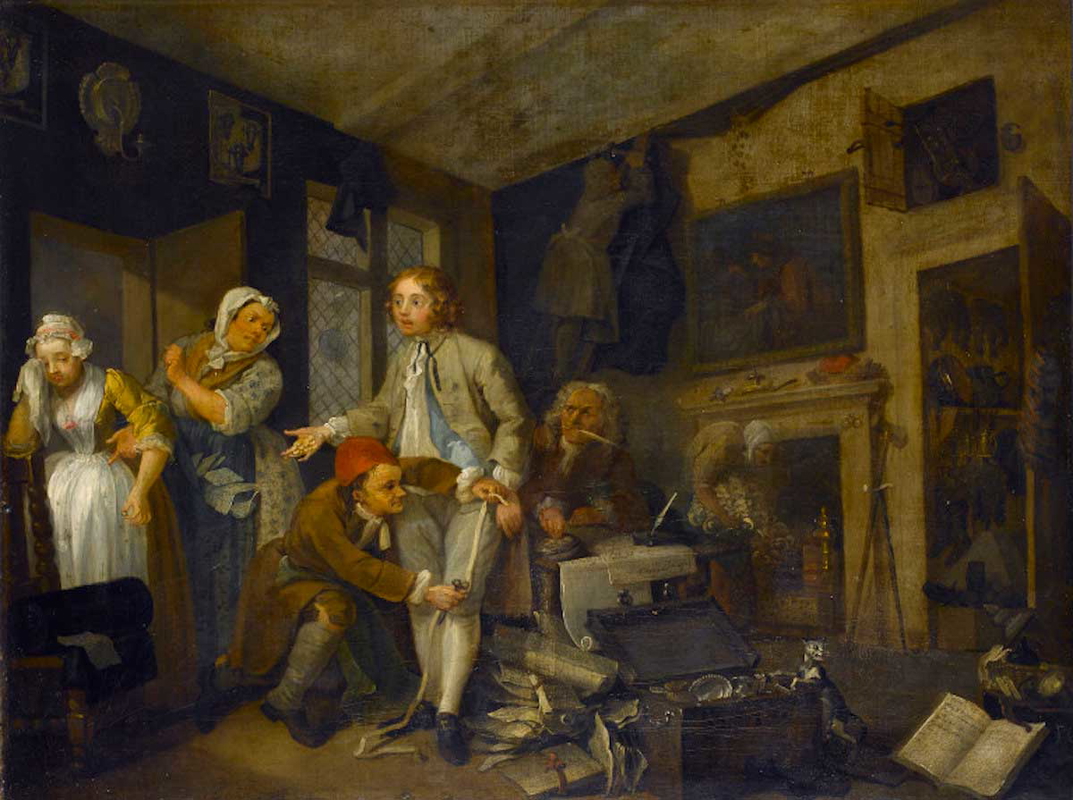 william hogarth rake_s progress heir