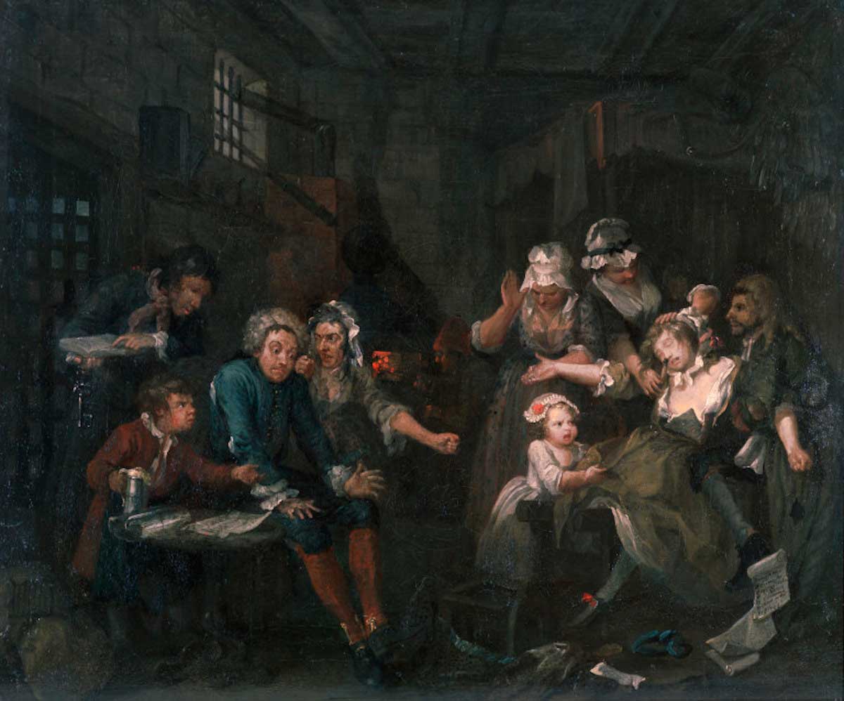 william hogarth rake_s progress prison