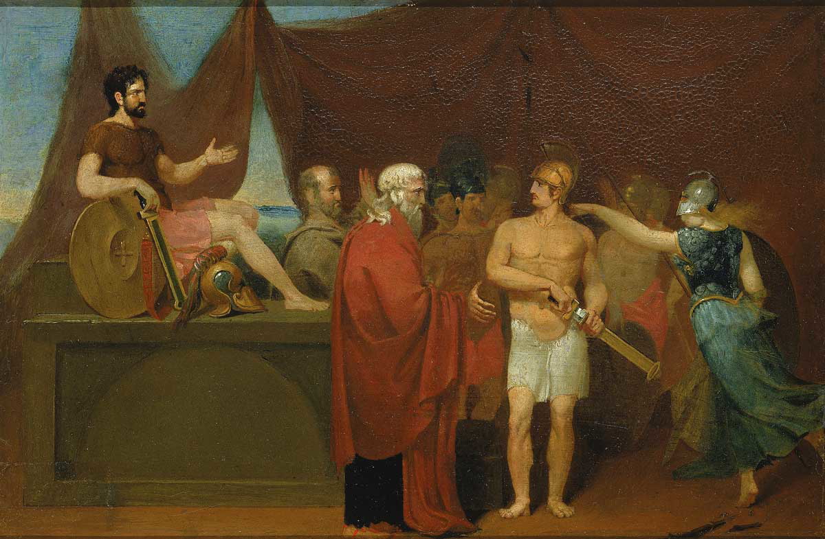 william page quarrel of achilles and agamemnon painting