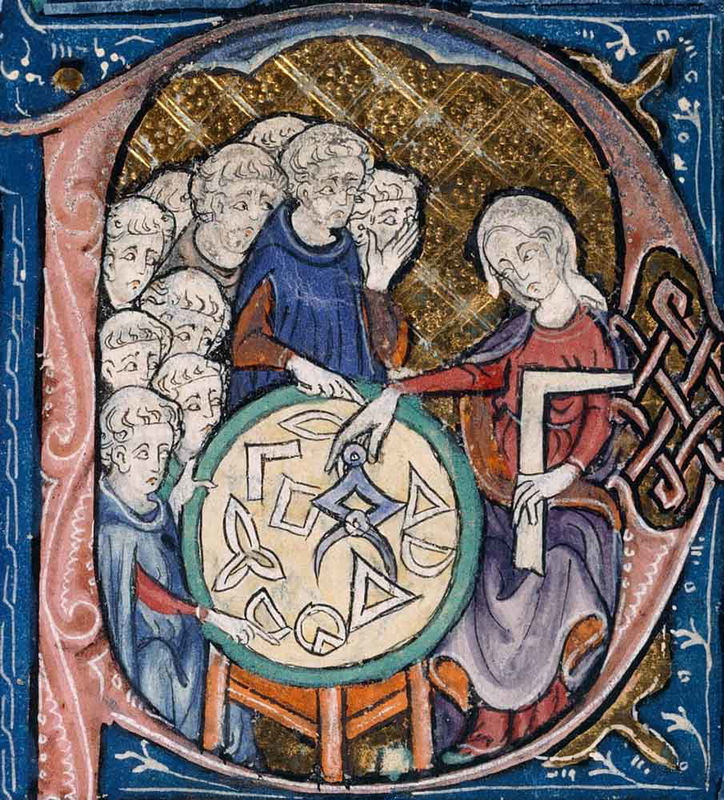 woman teaching geometry