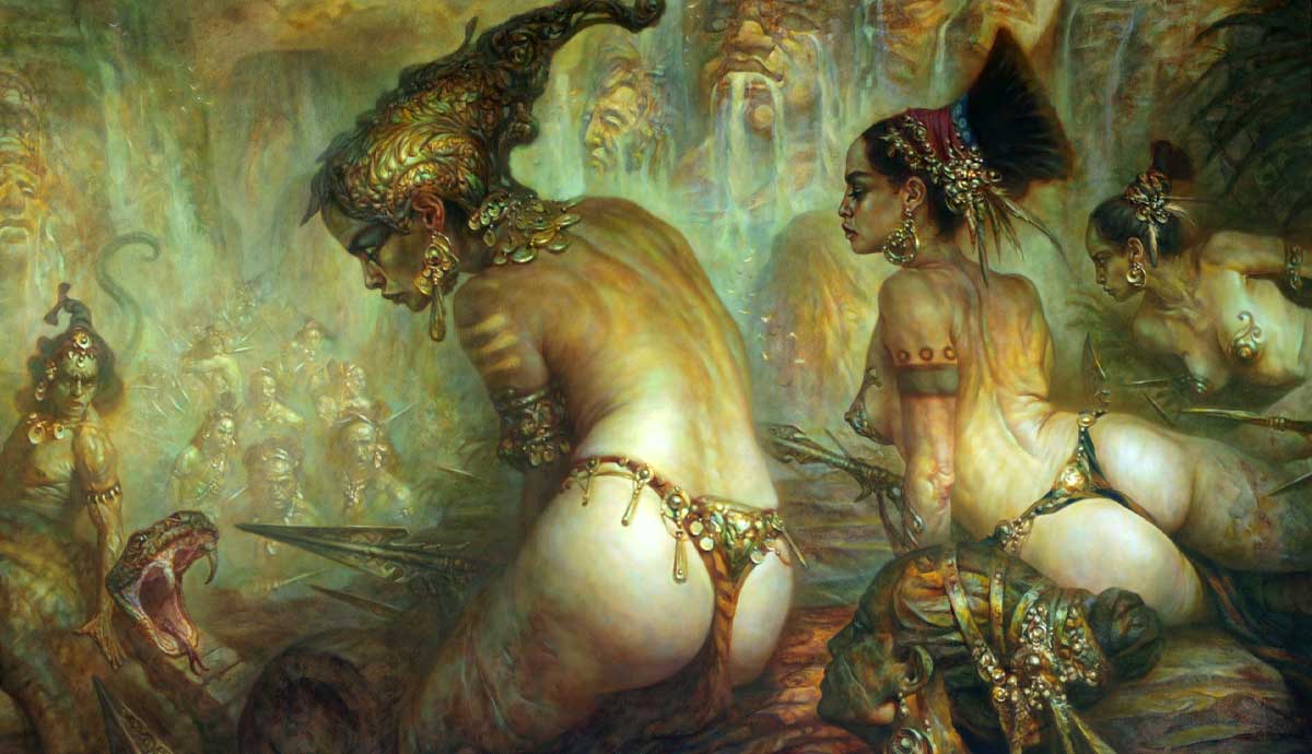 women in fantasy art feminisit male gaze