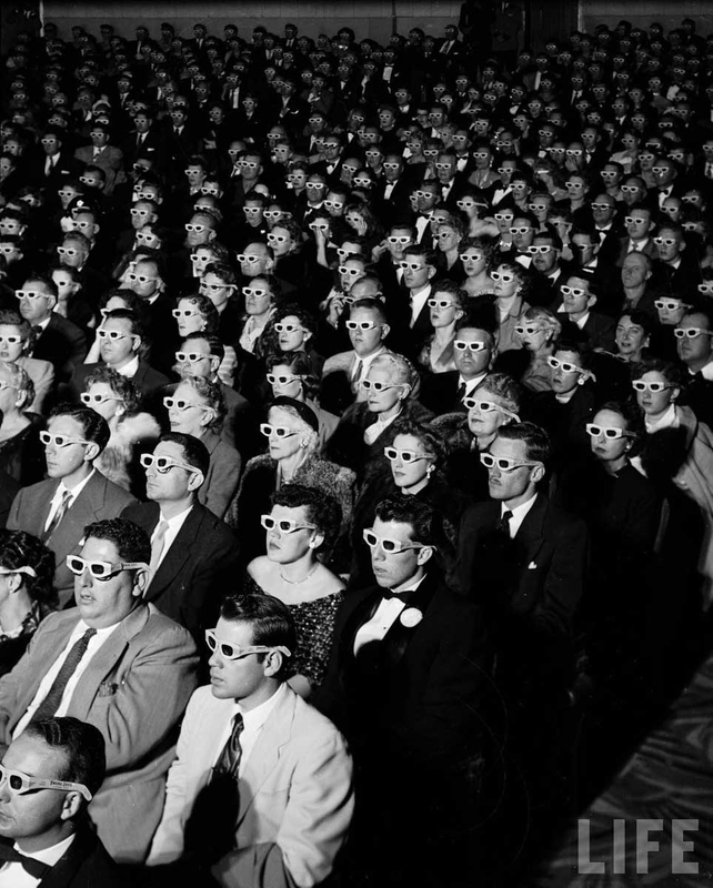 3d cinema spectators