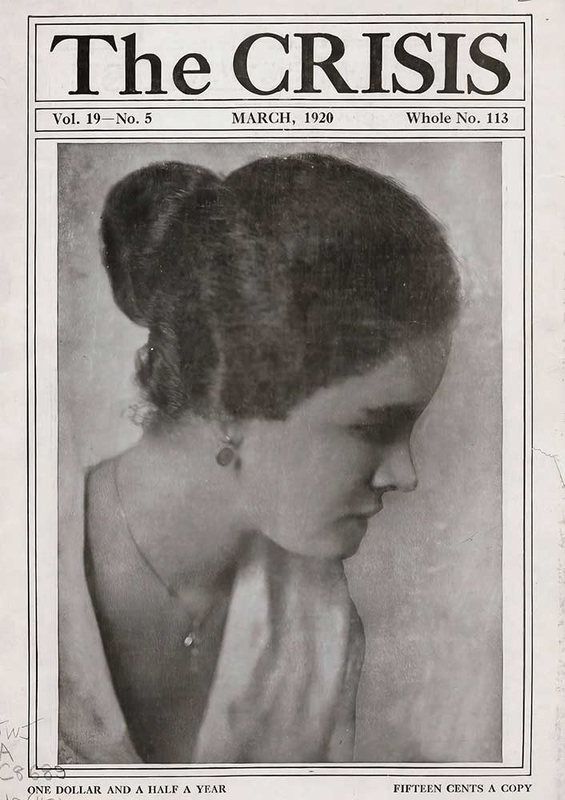 Georgia Douglas Johnson, cover photo of The Crisis, March 1919.