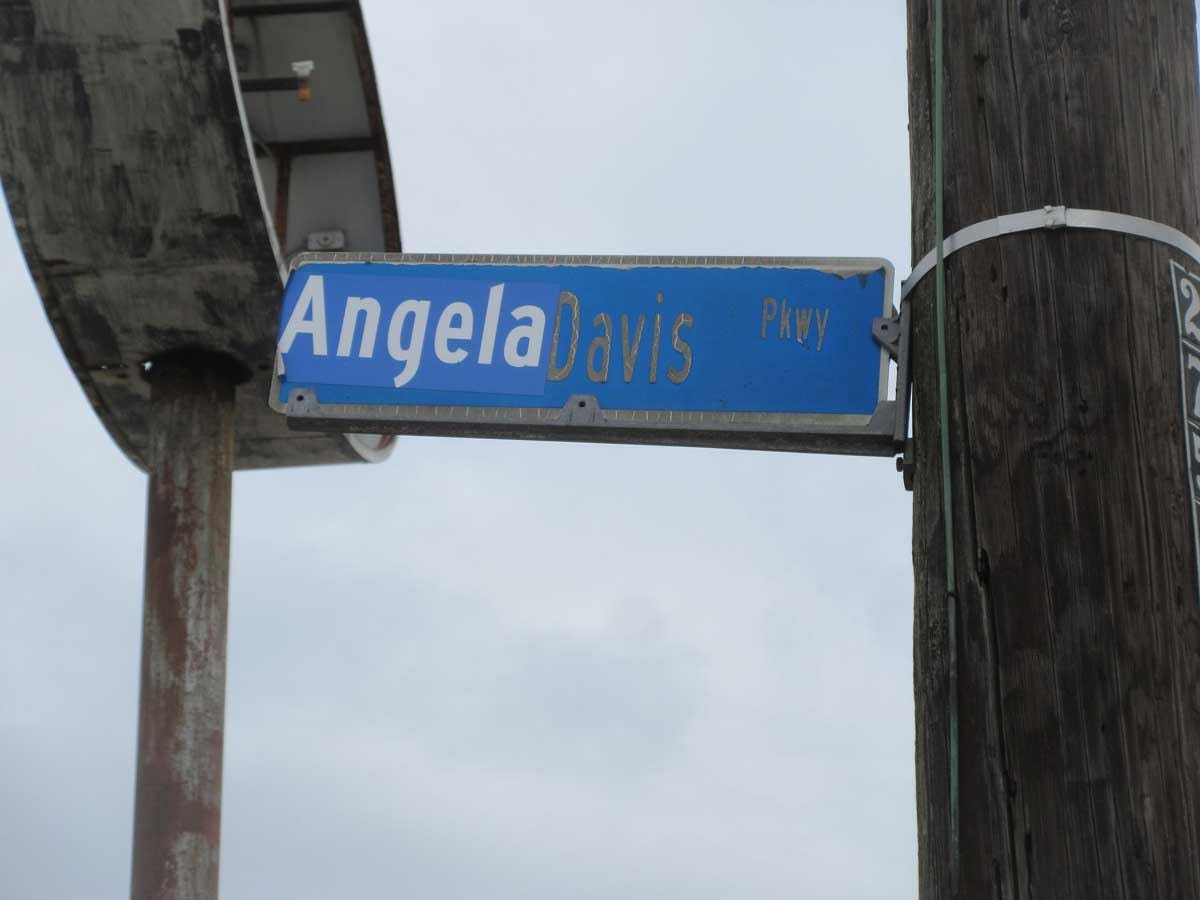 angela davis streetsign