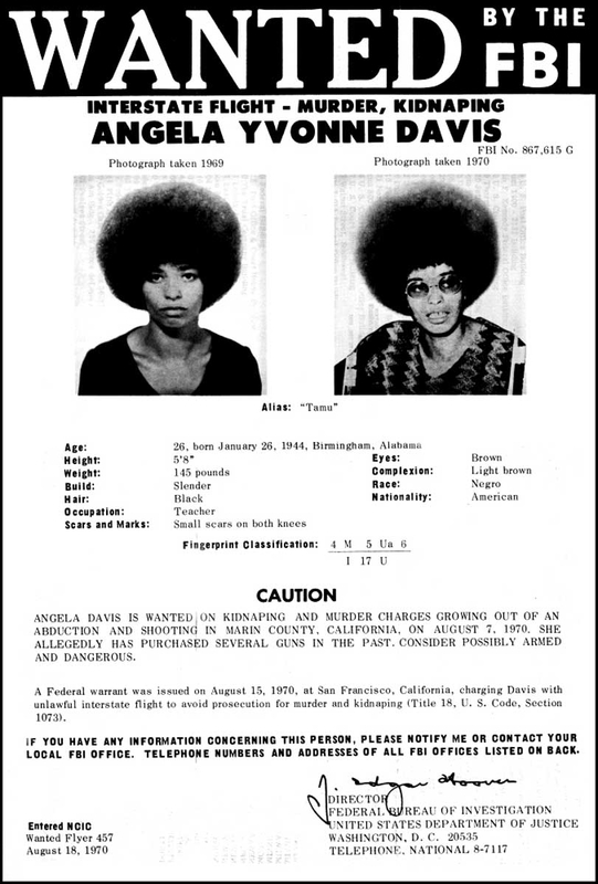 angela davis wanted poster
