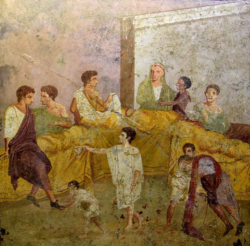 banquet pompeii fresco