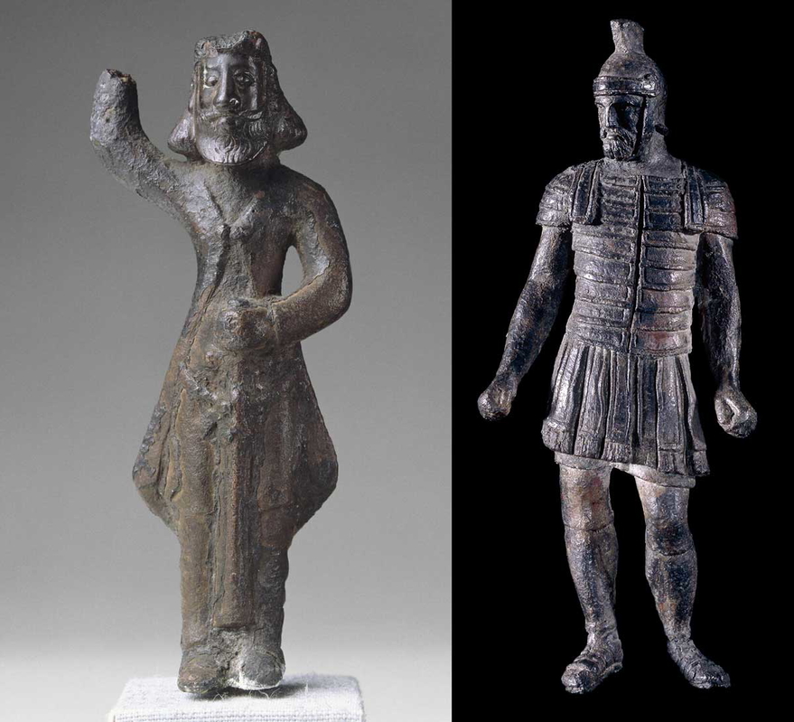 bronze figurine man sassanian