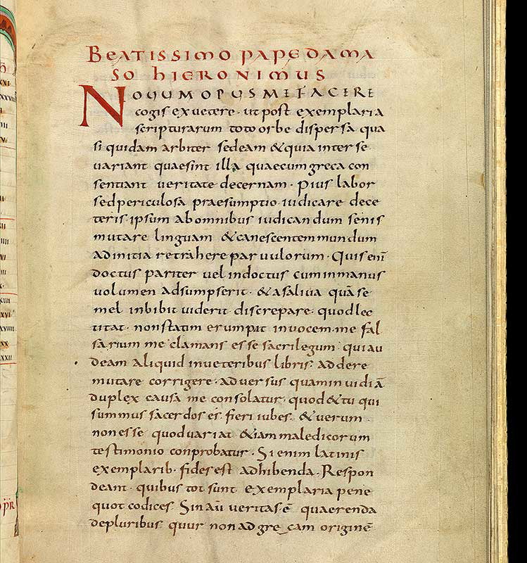 carolingian gospel book miniscule manuscript